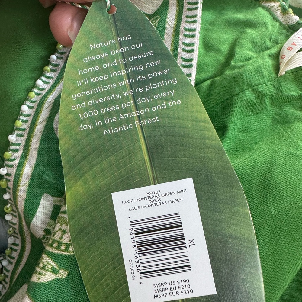 FARM Rio Lace Monsteras Green - Picture 3 of 3